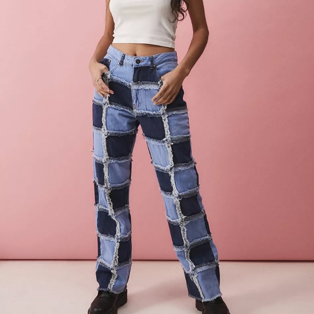 The Ragged Priest Blue Muse Patchwork Jeans
